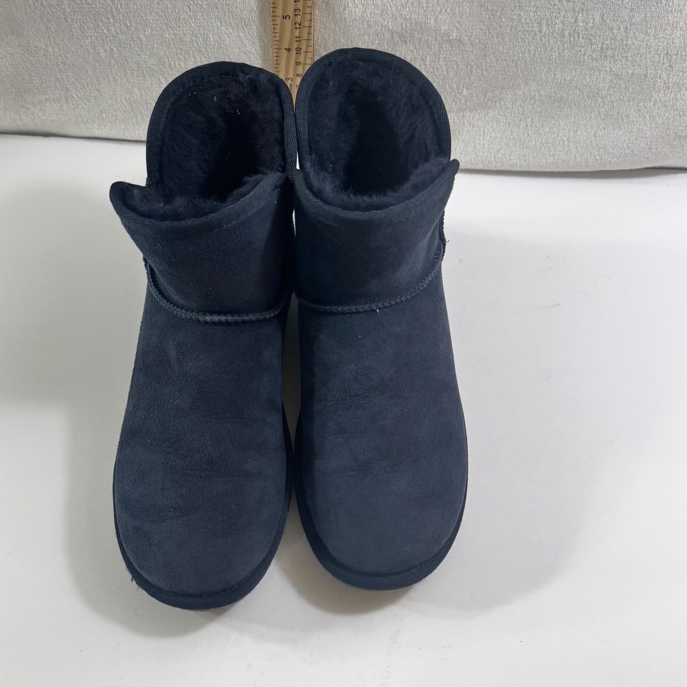 Kirkland Signature Navy Blue Suede Shearling Boots Womens‎ 7 Art 1711735